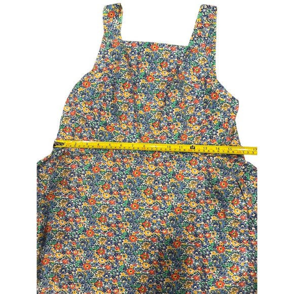 Vintage Lanz Originals Canvas Like Floral‎ Apron W Pockets Tie In Back One Size - Picture 3 of 7